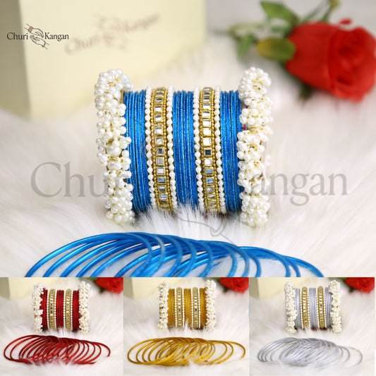 Moonlight Metal Gajra Kundan Set