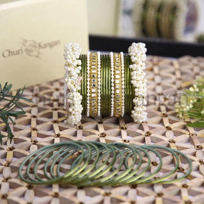 Plain Metal Gajra Kundan Set