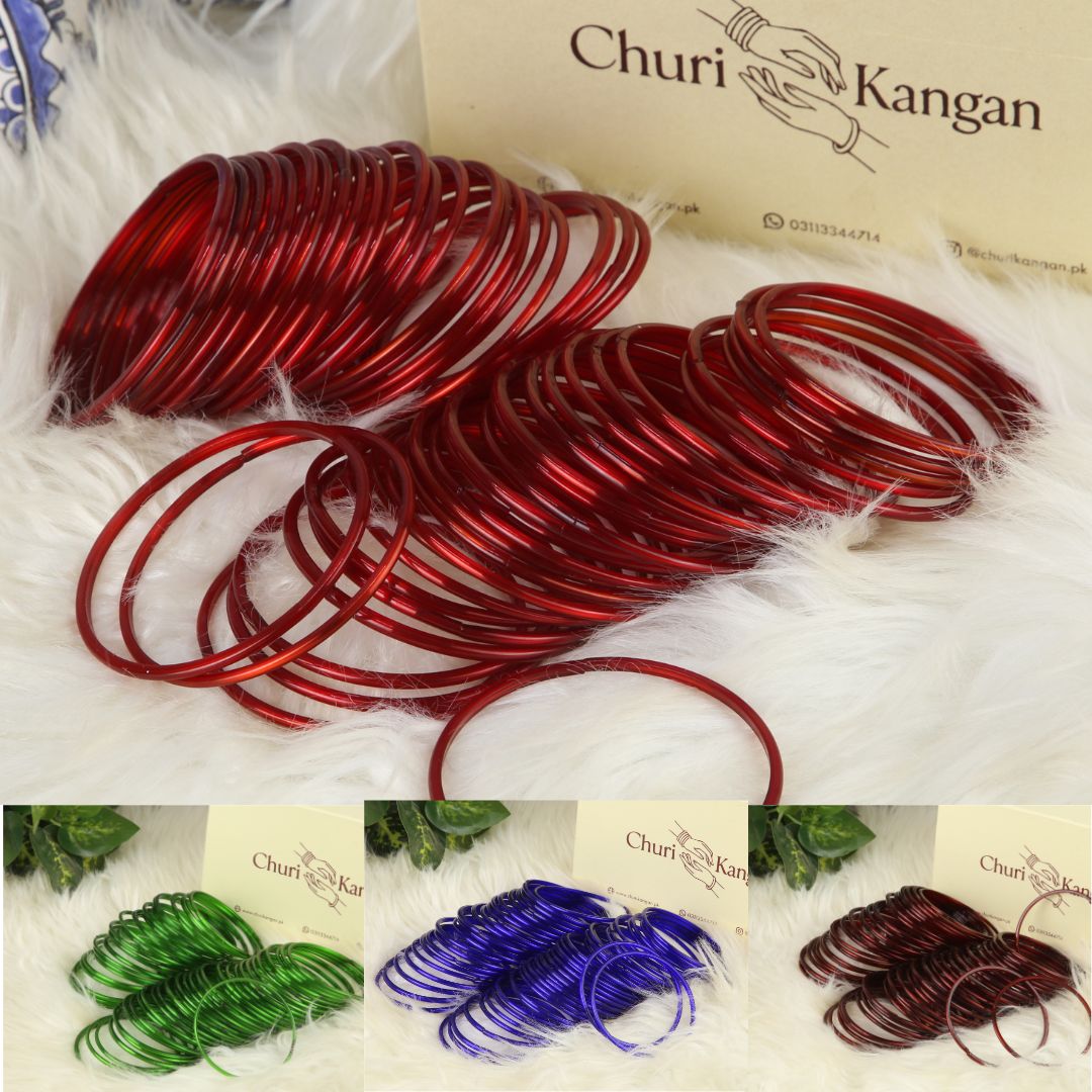 Plain Rashmi Glass Bangles – (24 Bangles)