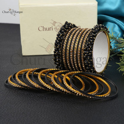 Royal Gajra Bangles Set – Premium Metal Bangles