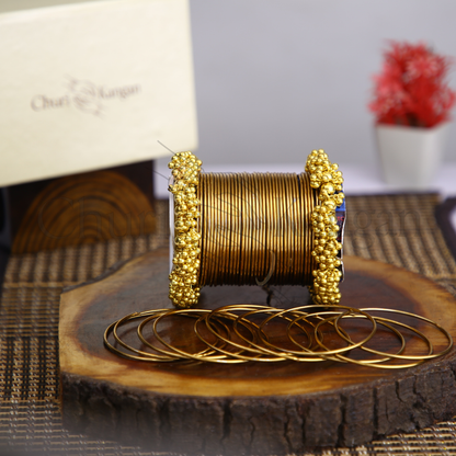 Steel Gajra Set – Golden & Silver