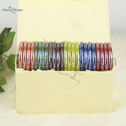 Marble Kada Bangles Gift Box – 24 Piece Set