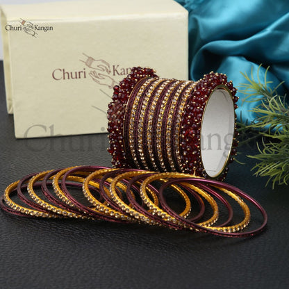 Royal Gajra Bangles Set – Premium Metal Bangles