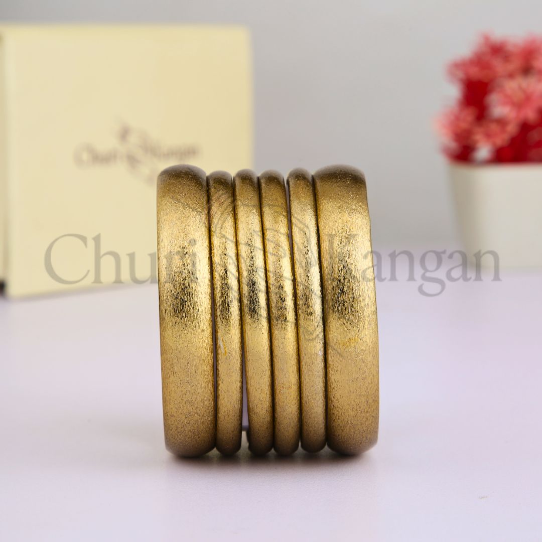 Matte Finish Bangles Set – With Box (6-Pcs Set)
