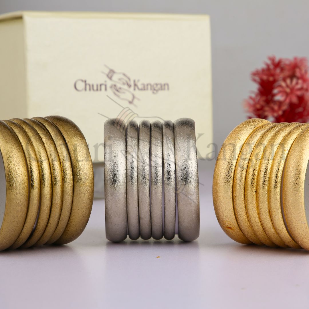 Matte Finish Bangles Set – With Box (6-Pcs Set)