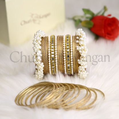 Moonlight Metal Gajra Kundan Set