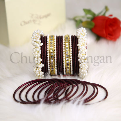Moonlight Metal Gajra Kundan Set