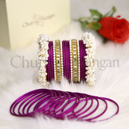 Moonlight Metal Gajra Kundan Set