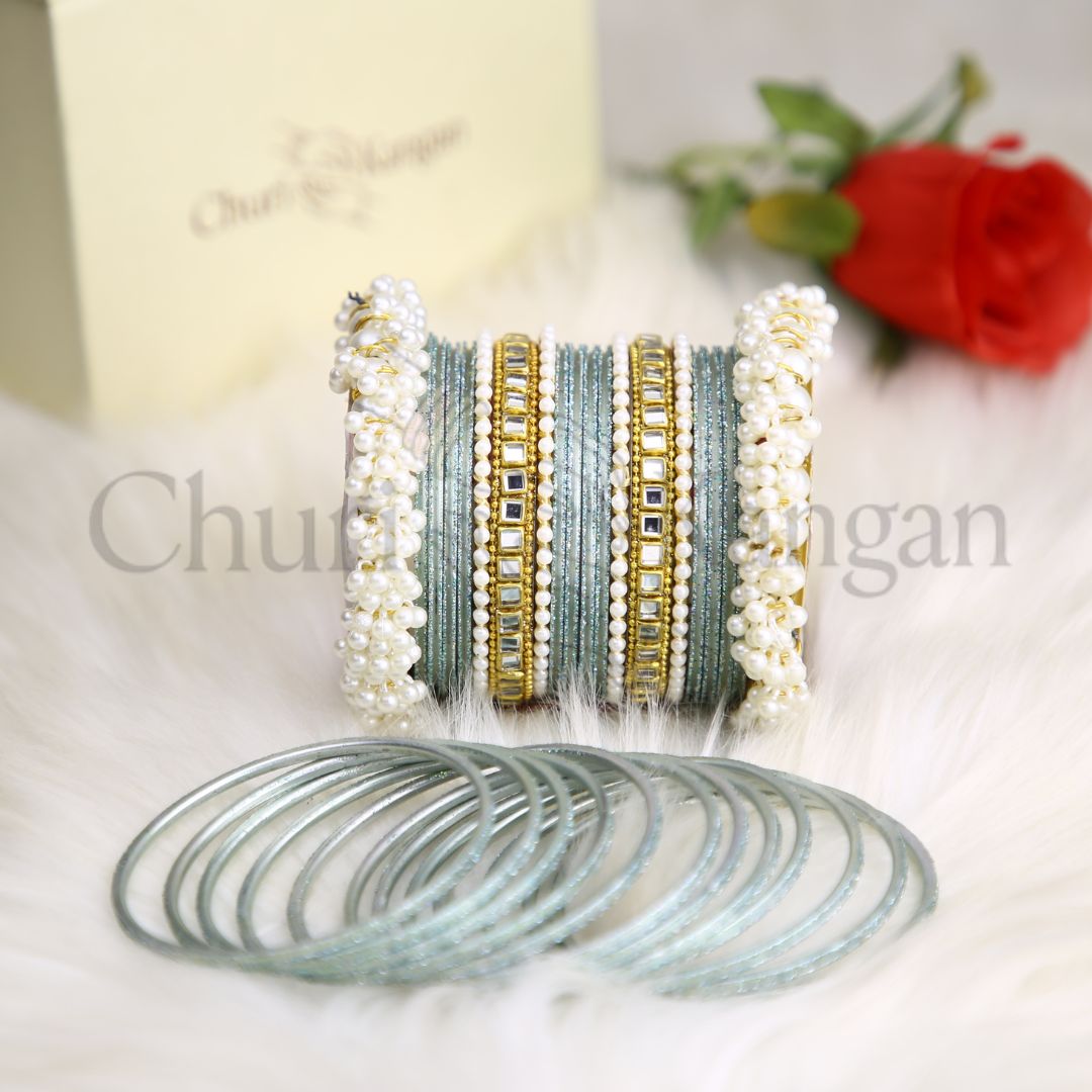 Moonlight Metal Gajra Kundan Set