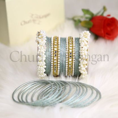 Moonlight Metal Gajra Kundan Set