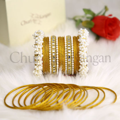 Moonlight Metal Gajra Kundan Set
