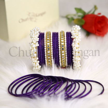 Moonlight Metal Gajra Kundan Set