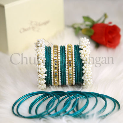 Moonlight Metal Gajra Kundan Set