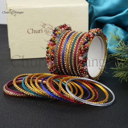 Royal Gajra Bangles Set – Premium Metal Bangles
