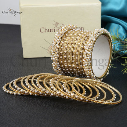 Royal Gajra Bangles Set – Premium Metal Bangles