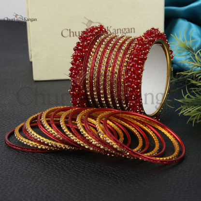 Royal Gajra Bangles Set – Premium Metal Bangles