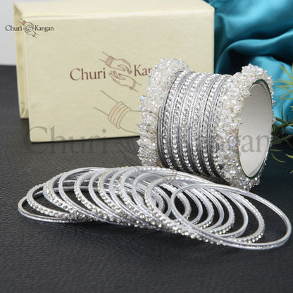 Royal Gajra Bangles Set – Premium Metal Bangles