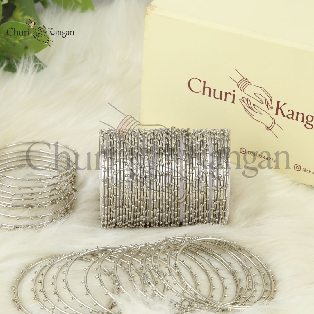 Steel Beaded Bangles – Elegant Everyday Wear